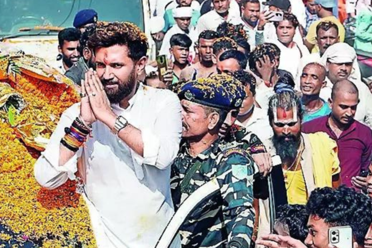 Chirag Paswan has announced that the National Democratic Alliance (NDA) will contest the Bihar elections under the leadership of Nitish Kumar.